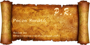 Pecze Renátó névjegykártya