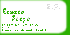 renato pecze business card